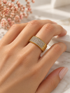 Goudkleurige roestvrijstalen zonne-ring – diameter 2 cm