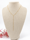 Y-Halskette mit goldener Blume aus Edelstahl – Feine Eleganz und sommerlicher Trend