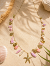 Collier Sautoir Étoile de Mer Rose & Doré en Acier Inoxydable