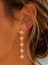 Boucles d’oreilles Chance cristal en acier inoxydable doré