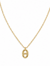 Collier doré à pendentif chaîne d’ancre en acier inoxydable