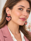 Boucles d’oreilles cœur en résine – 4 coloris