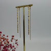 Kettenohrringe mit Kugeln – Edelstahl gold-/silberfarben.