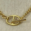Ankerkettinghalsketting van roestvrij staal – Design knevelsluiting (goud- of zilverkleurig).
