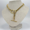 Ankerkettinghalsketting van roestvrij staal – Design knevelsluiting (goud- of zilverkleurig).