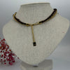 Collier vintage réglable avec breloques dorées et perles marron – Style bohème chic