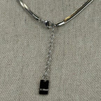 Schlangenhalskette aus Edelstahl – glatte und glänzende verstellbare Kette (goldfarben oder silberfarben).