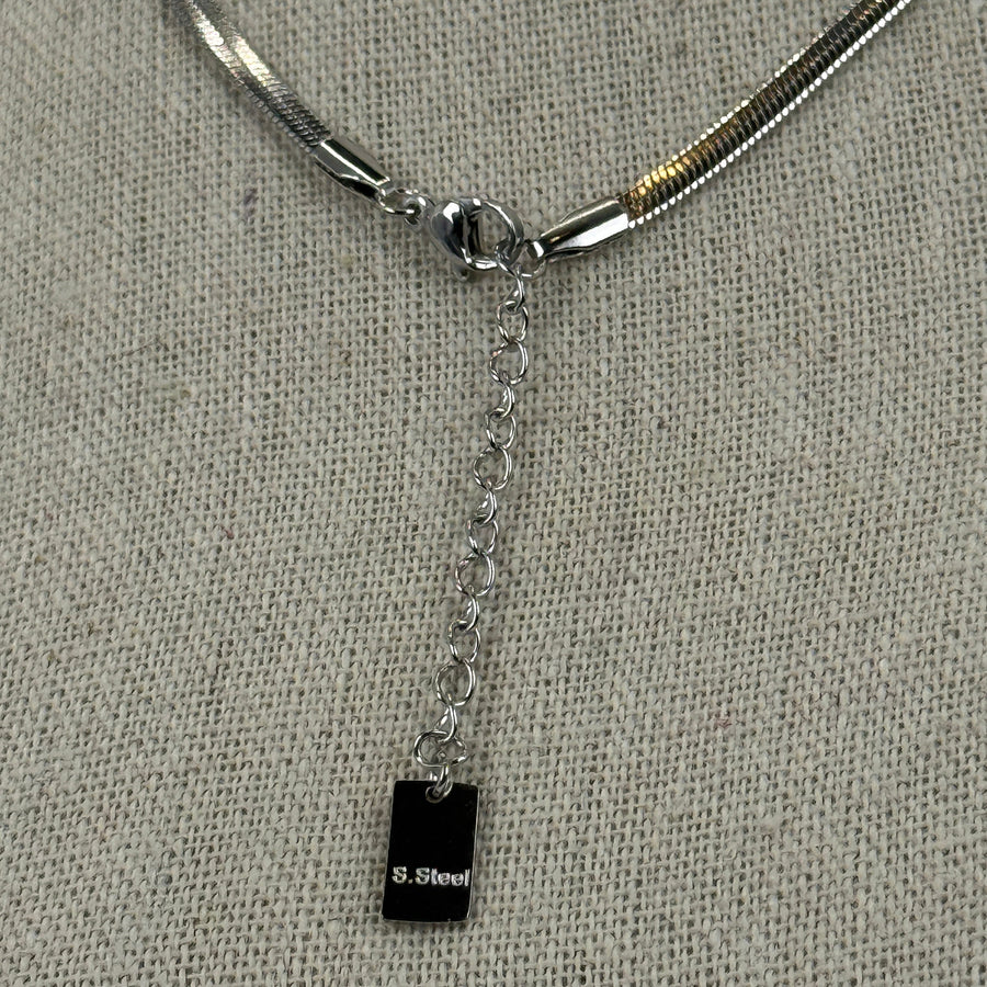 Schlangenhalskette aus Edelstahl – glatte und glänzende verstellbare Kette (goldfarben oder silberfarben).