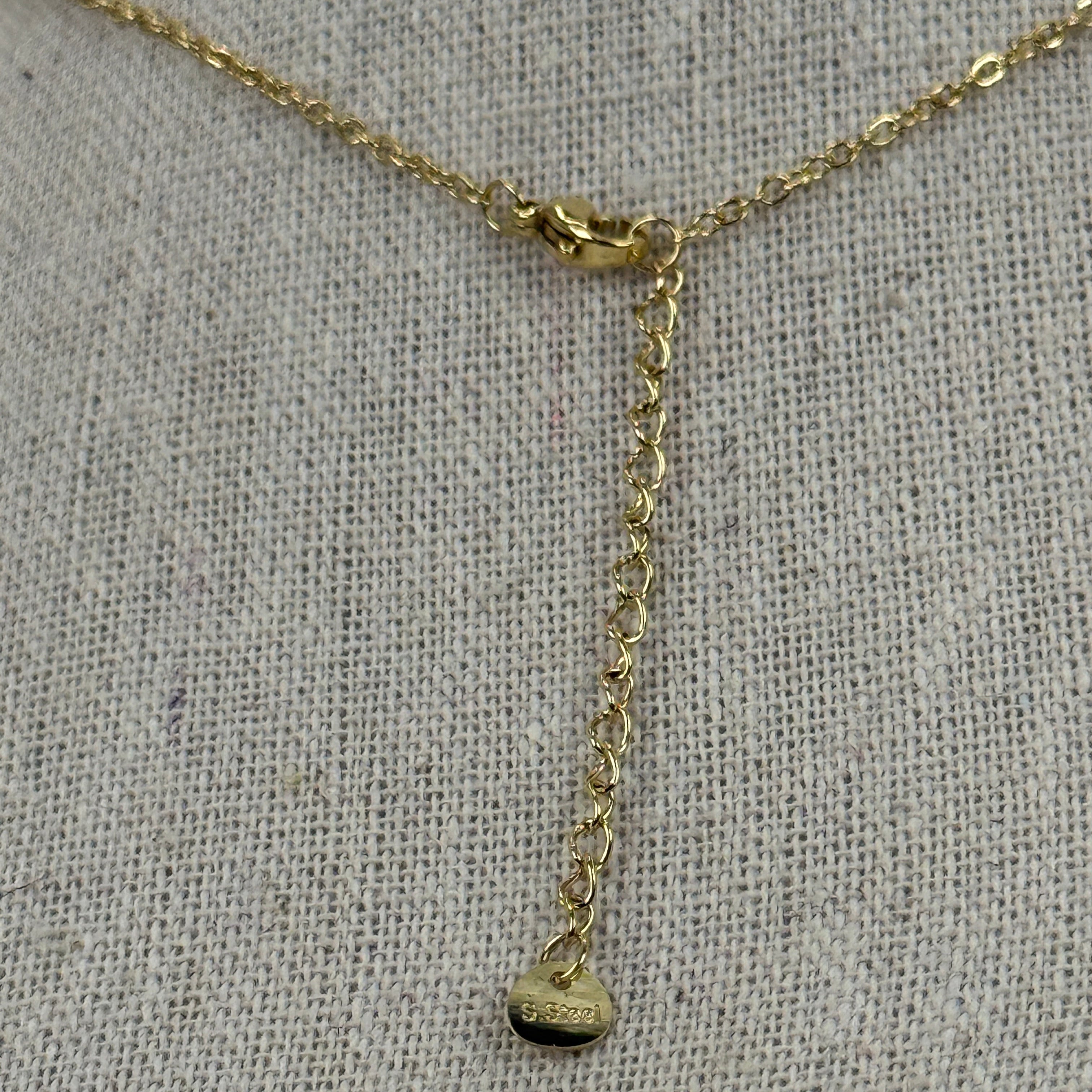 Verstellbare Halskette aus vergoldetem Edelstahl – Minimalistischer Lariat mit langen Stäben