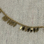 Collier doré en acier inoxydable réglable – Chaîne fine à pampilles brillantes