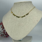 Collier doré en acier inoxydable réglable – Chaîne fine à pampilles brillantes