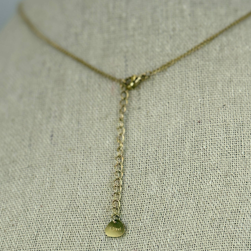 Collier doré en acier inoxydable réglable – Chaîne fine à pampilles brillantes