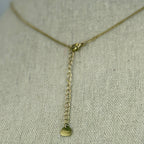 Collier doré en acier inoxydable réglable – Chaîne fine à pampilles brillantes