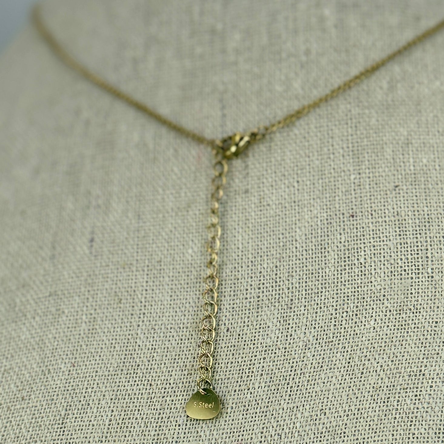 Collier doré en acier inoxydable réglable – Chaîne fine à pampilles brillantes