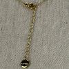 Y-Kette (Lariat) verstellbar aus Edelstahl – feine goldene Kette mit rechteckigen Anhängern.