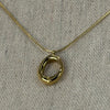 Vergoldete Edelstahlkette – Eleganter ovaler Anhänger – Wasserbeständige, verstellbare Kette.
