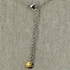 Collier Y argenté en acier inoxydable – Chaîne réglable avec pendentif chaîne d'ancre.