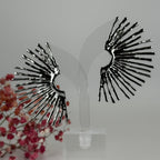 Ohrringe im Fächer-Design aus Edelstahl – Modern und skulptural