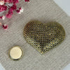 Broche aimantée en acier inoxydable – Cœur décoratif dispo dorée, argenté ou rose