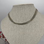 Collier multi-rangs acier inoxydable argent & or – Chaînes perlées élégantes