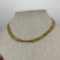 Collier multi-rangs acier inoxydable argent & or – Chaînes perlées élégantes