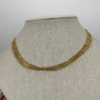 Collier multi-rangs acier inoxydable argent & or – Chaînes perlées élégantes