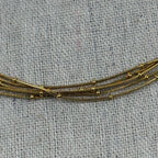 Collier multi-rangs acier inoxydable argent & or – Chaînes perlées élégantes