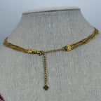 Collier multi-rangs acier inoxydable argent & or – Chaînes perlées élégantes