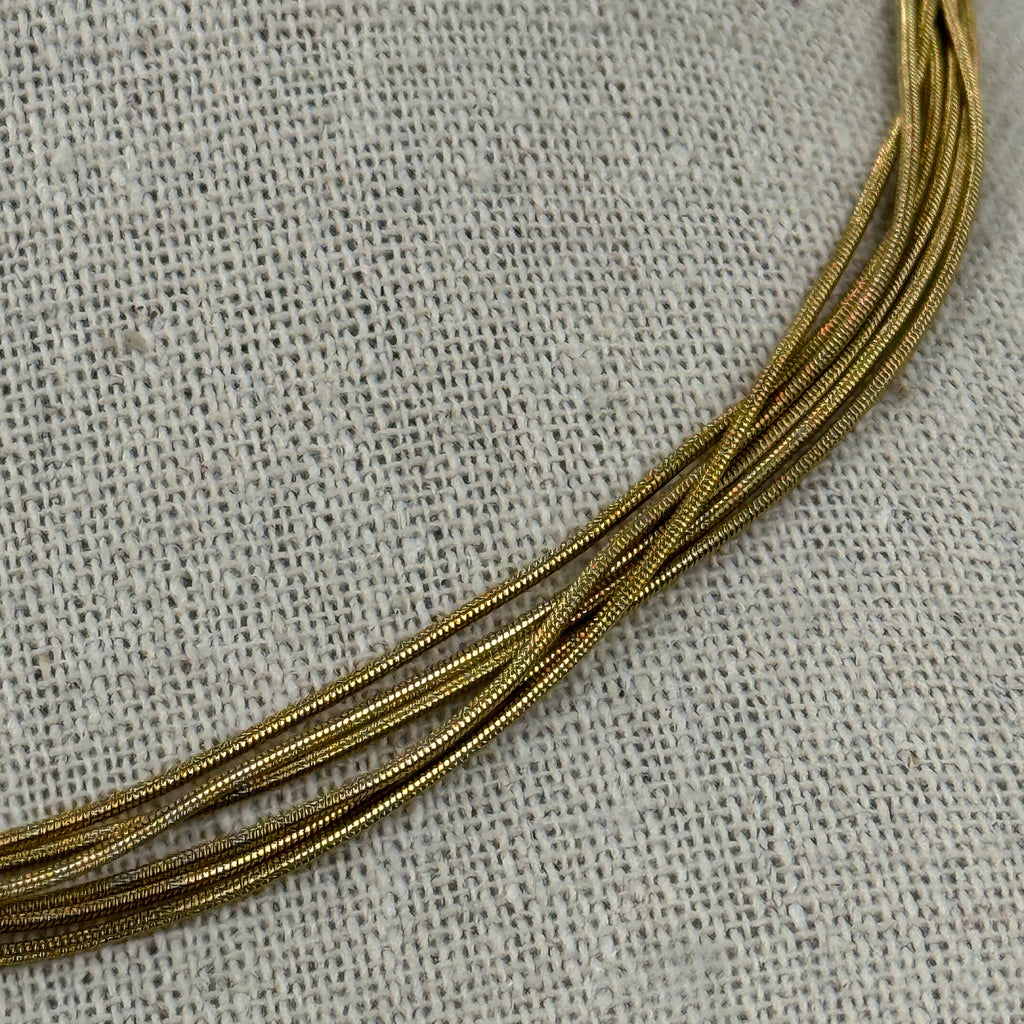 Collier multi-rangs doré en acier inoxydable – Chaînes serpent élégantes