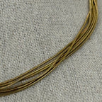 Collier multi-rangs doré en acier inoxydable – Chaînes serpent élégantes