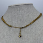 Collier multi-rangs doré en acier inoxydable – Chaînes serpent élégantes
