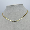 Verguld roestvrijstalen choker – Glanzende slangenketting