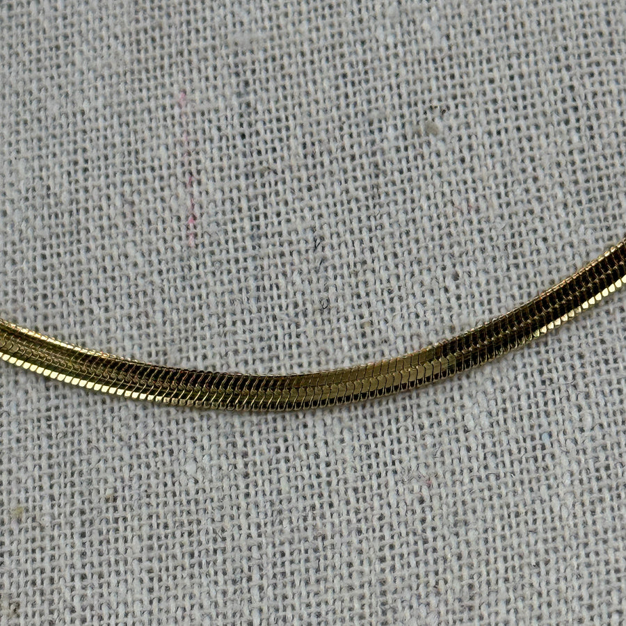 Verguld roestvrijstalen choker – Glanzende slangenketting
