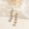 Boucles d’oreilles Chance cristal en acier inoxydable doré