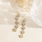 Boucles d’oreilles Chance cristal en acier inoxydable doré