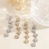 Boucles d’oreilles Chance cristal en acier inoxydable doré