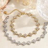 Bracelet Chance cristal en acier inoxydable doré