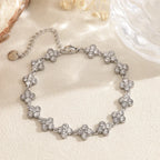 Bracelet Chance cristal en acier inoxydable argenté