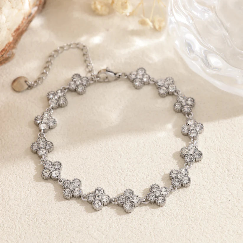 Bracelet Chance cristal en acier inoxydable argenté