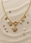 Collier Doré Charms Marins Pendentif Tortue | Acier Inoxydable