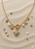 Collier Doré Charms Marins Pendentif Tortue | Acier Inoxydable