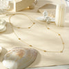 Collier Sautoir Doré Fine Maillons Chaîne d'ancre | Acier Inox