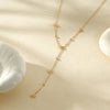 Collier Chaîne Fine Dorée en Y Multi Soleils | Acier Inoxydable