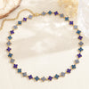 Collier Chance bleu en acier inoxydable doré