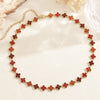 Collier Chance rouge en acier inoxydable doré