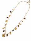 Collier Sautoir doré à breloques et pendentif œil en acier inoxydable