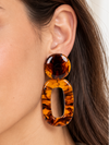 Boucles d’oreilles pendantes en résine ajourée – 5,5 cm