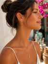 Boucles d’oreilles mini créoles trèfle doré – Acier inoxydable doré