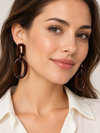 Boucles d’oreilles pendantes ovales en résine à enfiler – 6 cm