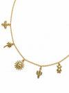 Collier charms bohème en acier inoxydable doré – esprit summer vibes